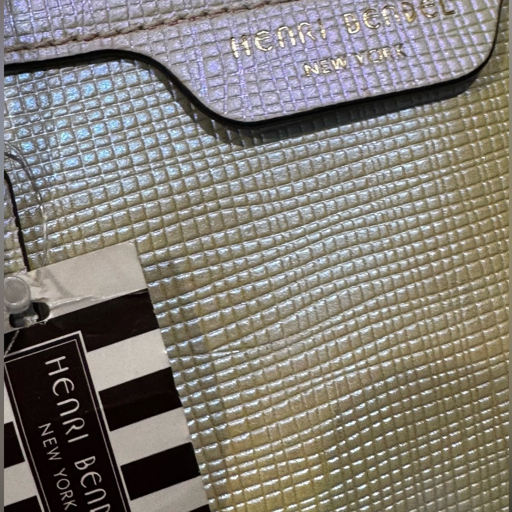henri bendel West 57th Satchel Iridescent with Green Flowers NWT - Picture 7 of 8